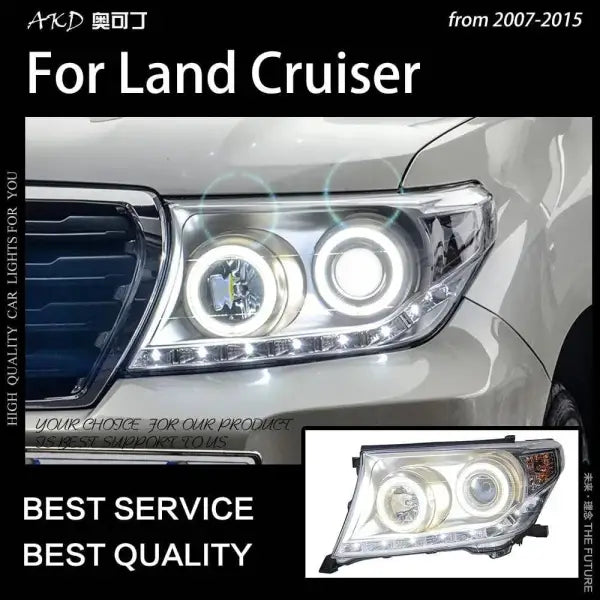 Compatible With Toyota Land Cruiser LC200 LED Front Headlights Head