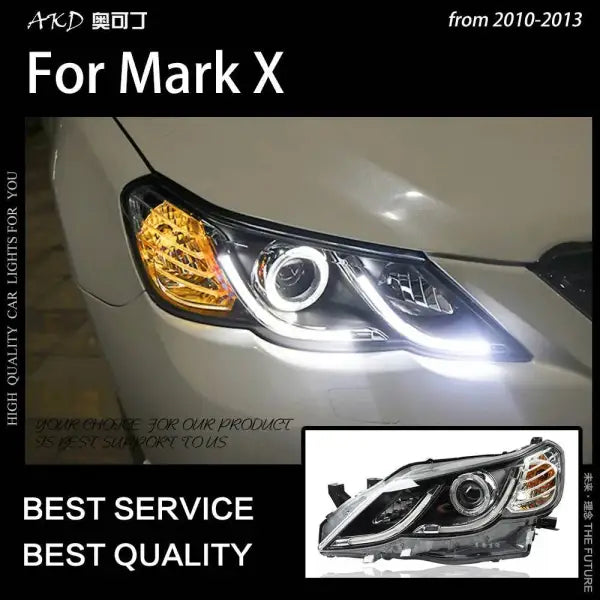 Car Styling Head lamp light for Toyota Mark X Headlights