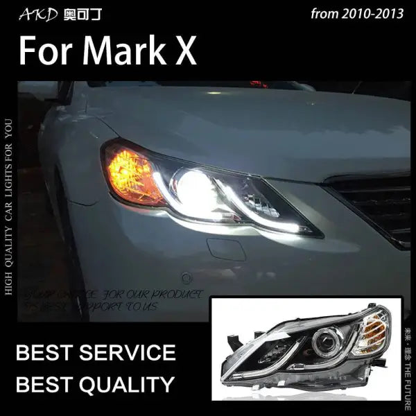 Car Styling Head lamp light for Toyota Mark X Headlights