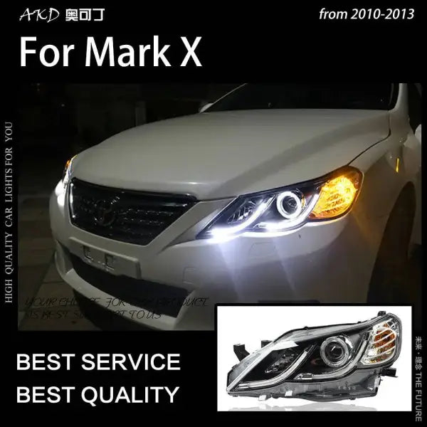 Car Styling Head lamp light for Toyota Mark X Headlights