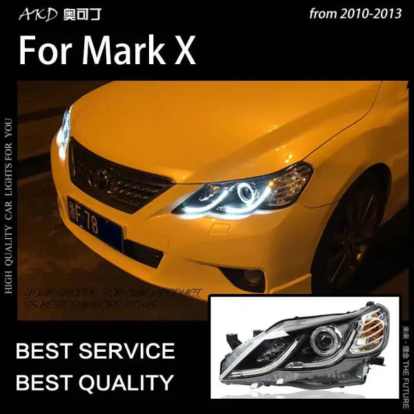 Car Styling Head lamp light for Toyota Mark X Headlights