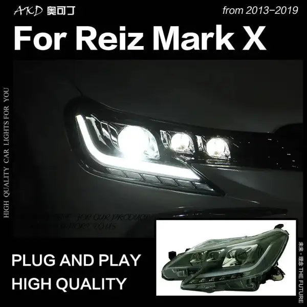 Car Styling Head lamp light for Toyota Mark X Headlights