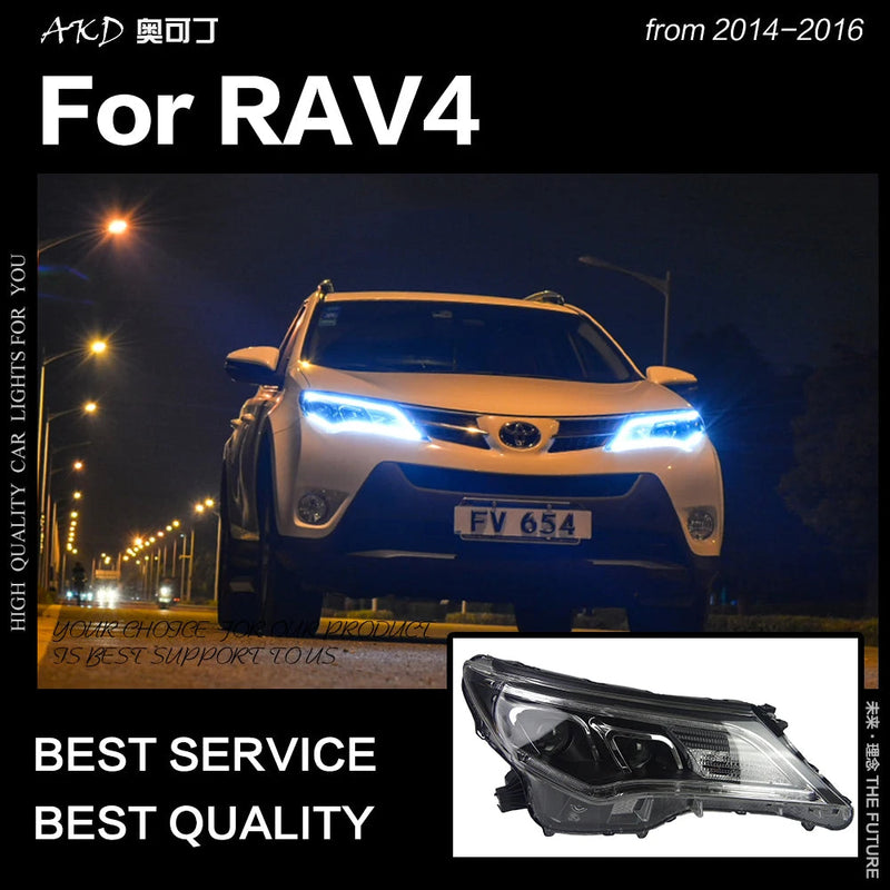 Car Styling Head Lamp for Toyota RAV4 Headlights 2014-2016 RAV 4 LED Headlight DRL Hid Bi Xenon