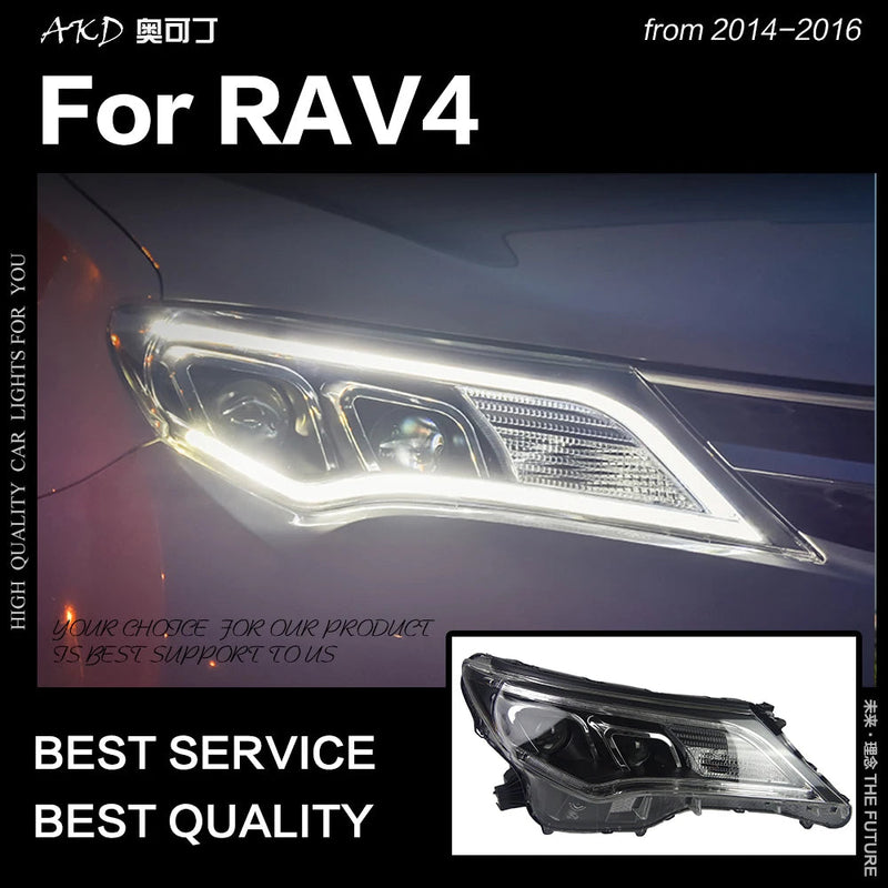 Car Styling Head Lamp for Toyota RAV4 Headlights 2014-2016 RAV 4 LED Headlight DRL Hid Bi Xenon