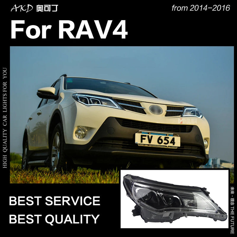 Car Styling Head Lamp for Toyota RAV4 Headlights 2014-2016 RAV 4 LED Headlight DRL Hid Bi Xenon