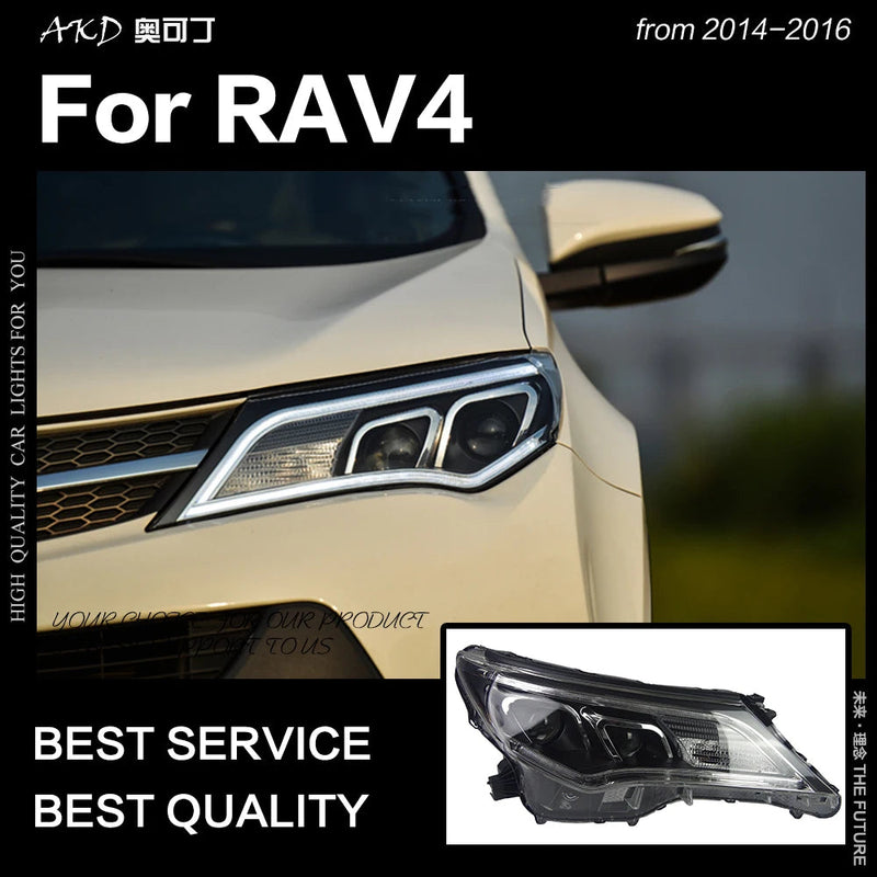 Car Styling Head Lamp for Toyota RAV4 Headlights 2014-2016 RAV 4 LED Headlight DRL Hid Bi Xenon