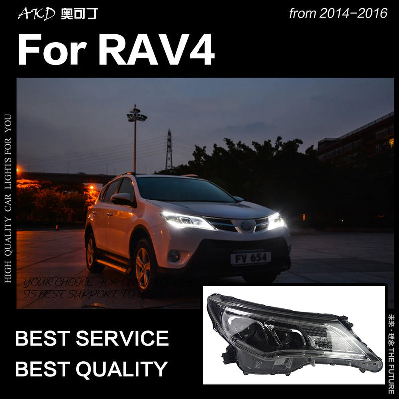 Car Styling Head Lamp for Toyota RAV4 Headlights 2014-2016 RAV 4 LED Headlight DRL Hid Bi Xenon