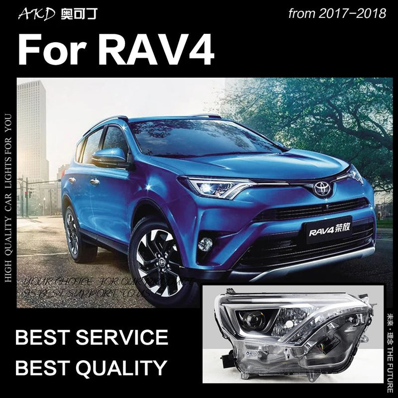 Car Styling Head Lamp for Toyota RAV4 Headlights 2017-2018 Rav4 LED Headlight OEM Design DRL Hid Bi Xenon