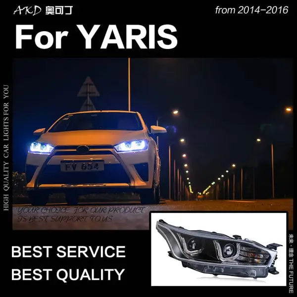 Car Styling Head lamp light for Toyota Yaris Headlights