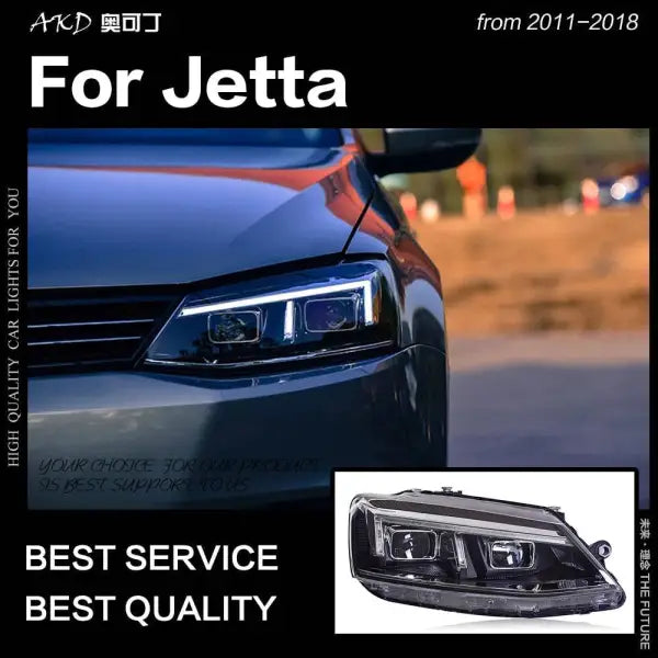 Car Styling Head lamp light for VW Jetta Mk6 LED Headlight