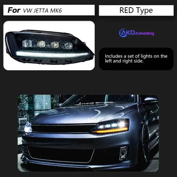 Car Styling Head lamp light for VW Jetta Mk6 LED Headlight