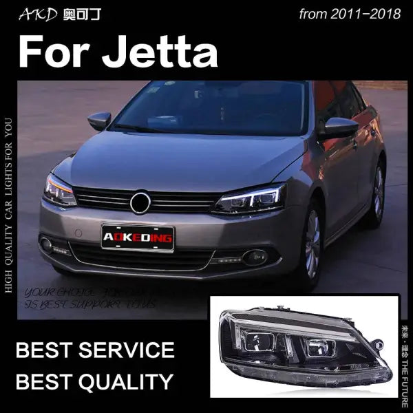 Car Styling Head lamp light for VW Jetta Mk6 LED Headlight