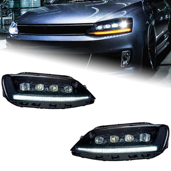 Car Styling Head Lamp for VW Jetta Mk6 LED Headlight 2011-2018 R8 Design Headlights Drl Hid Bi Xenon