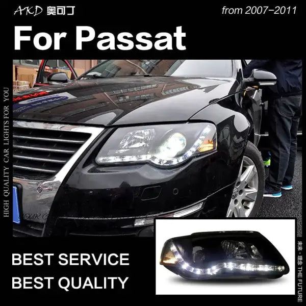 Car Styling Head lamp light for VW Passat Headlights