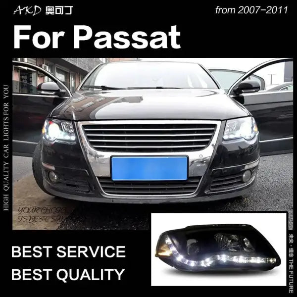 Car Styling Head lamp light for VW Passat Headlights