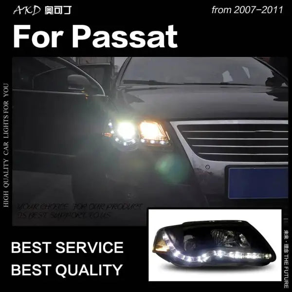 Car Styling Head lamp light for VW Passat Headlights