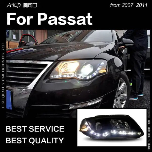 Car Styling Head lamp light for VW Passat Headlights