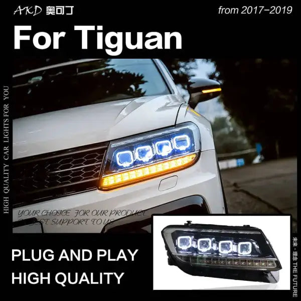 Car Styling Head lamp light for VW Tiguan Headlights