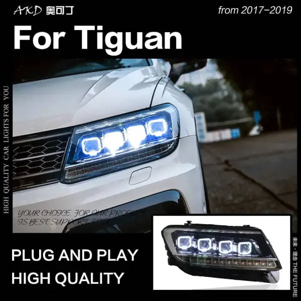 Car Styling Head lamp light for VW Tiguan Headlights