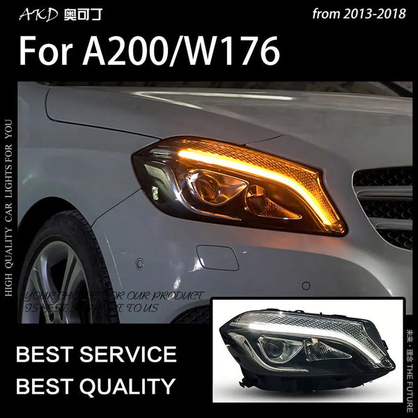 Car Styling Head Lamp for W176 Headlights 2013-2018 A200 LED Headlight A180 DRL Signal Led Projector Lens