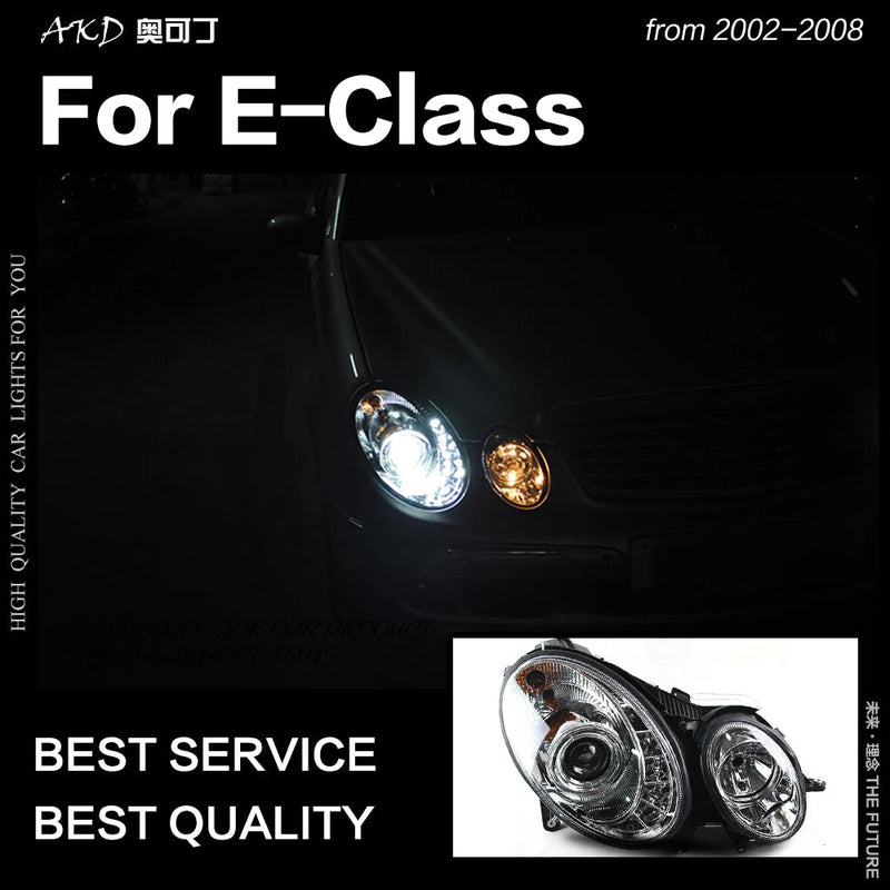 Car Styling Head Lamp for W211 Headlights 2002-2009 E200 E280 E300 LED Headlight LED DRL Hid Bi Xenon