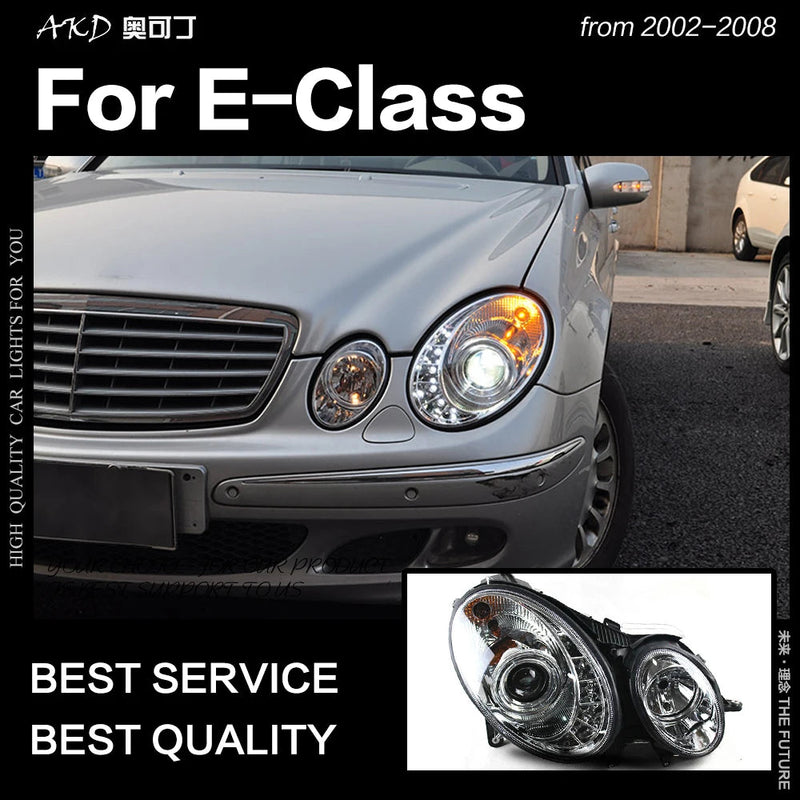 Car Styling Head Lamp for W211 Headlights 2002-2009 E200 E280 E300 LED Headlight LED DRL Hid Bi Xenon