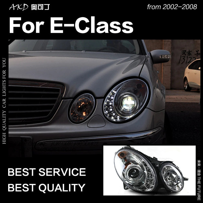 Car Styling Head Lamp for W211 Headlights 2002-2009 E200 E280 E300 LED Headlight LED DRL Hid Bi Xenon