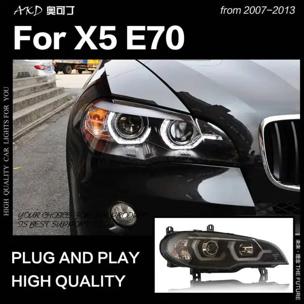 Car Styling Head lamp light for X5 E70 Headlights 2007-2013