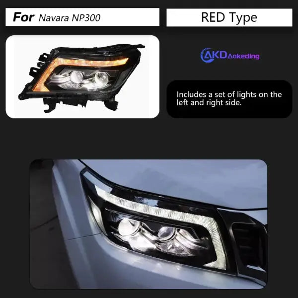 Car Styling Head Lamp for Navara NP300 LED Headlight 2015-2020 Headlights NP300 DRL Turn Signal High Beam