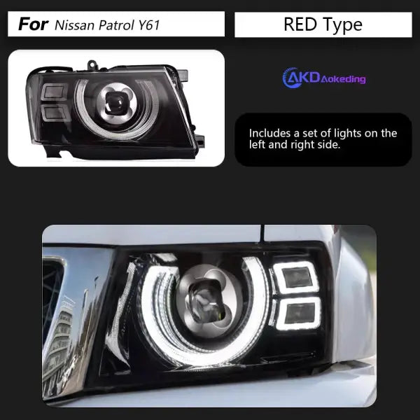 Car Styling Head Lamp for Nissan Patrol Y61 LED Headlight 2005-2022 Headlights Y61 DRL Turn Signal High