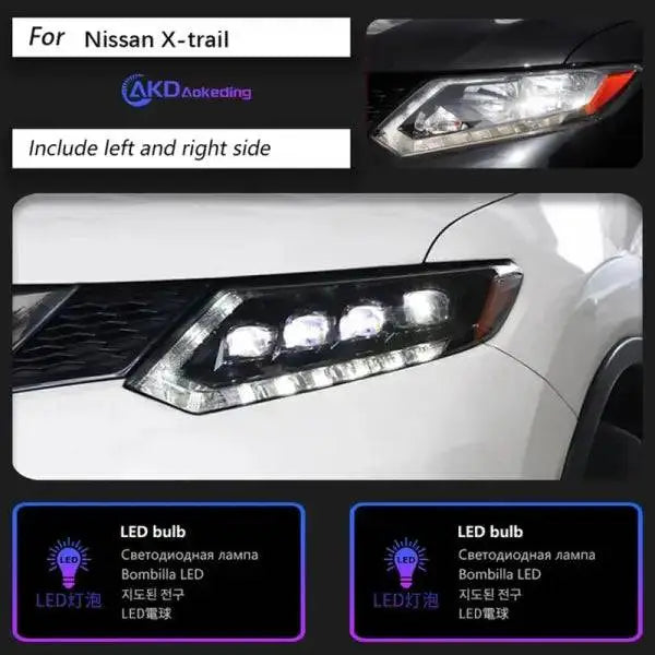 Car Styling Head Lamp for Nissan X-Trail Headlights 2014