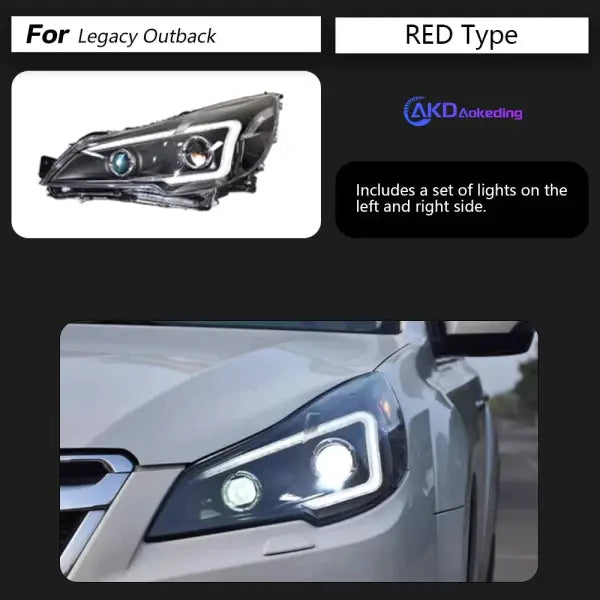 Car Styling Head Lamp for Subaru Legacy LED Headlight 2010-2015 Headlights Outback DRL Turn Signal High Beam Auto Accessories