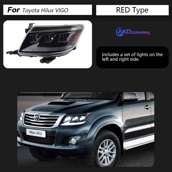 Car Styling Head Lamp for Toyota Hilux VIGO LED Headlight 2011-2014 Headlights Hilux DRL Turn Signal High B Auto Accessories