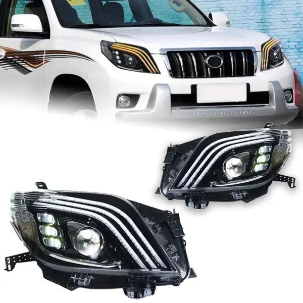 Car Styling Head Lamp for Toyota Prado LED Headlight Projector Lens 2010-2013 Front Drl Signal Automotive