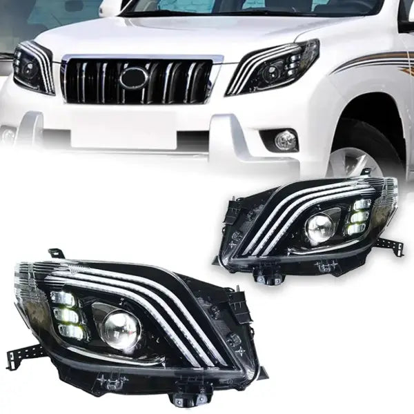 Car Styling Head Lamp for Toyota Prado LED Headlight Projector Lens 2010-2013 Front Drl Signal Automotive