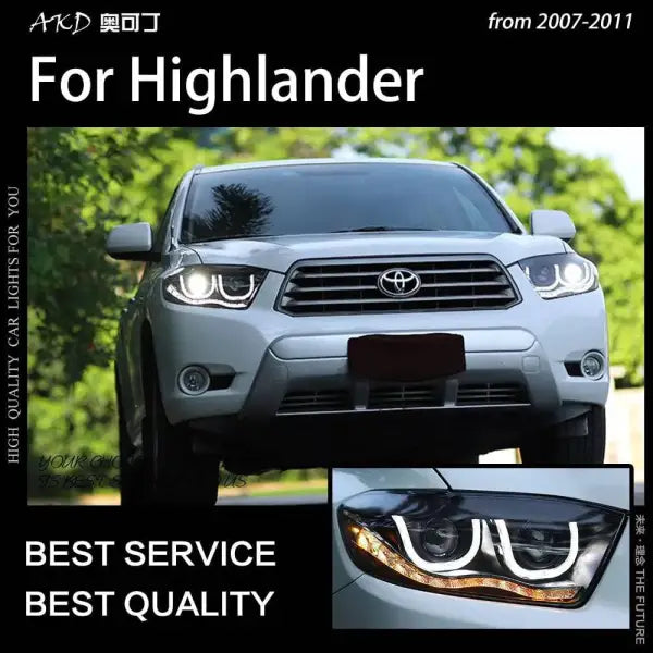 Car Styling Headlamp light for Highlander Headlights