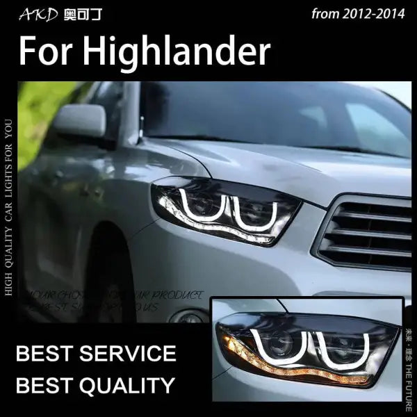 Car Styling Headlamp light for Highlander Headlights