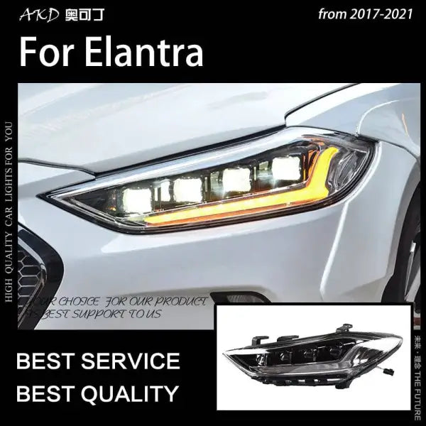 Car Styling Headlights for Elantra LED Headlight 2016-2020