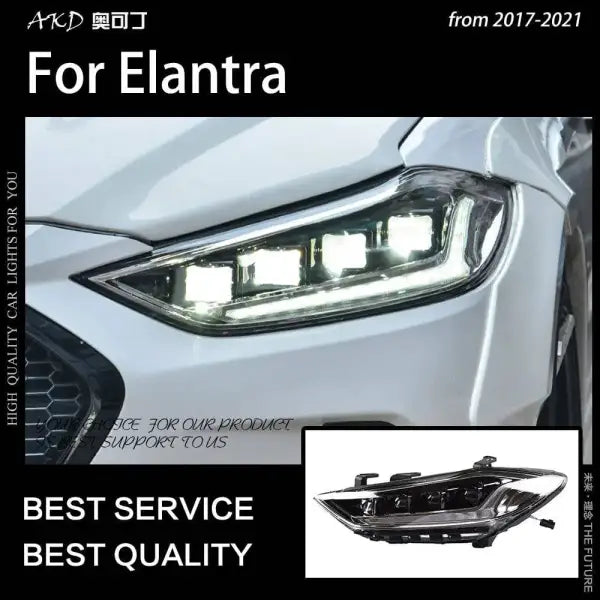 Car Styling Headlights for Elantra LED Headlight 2016-2020