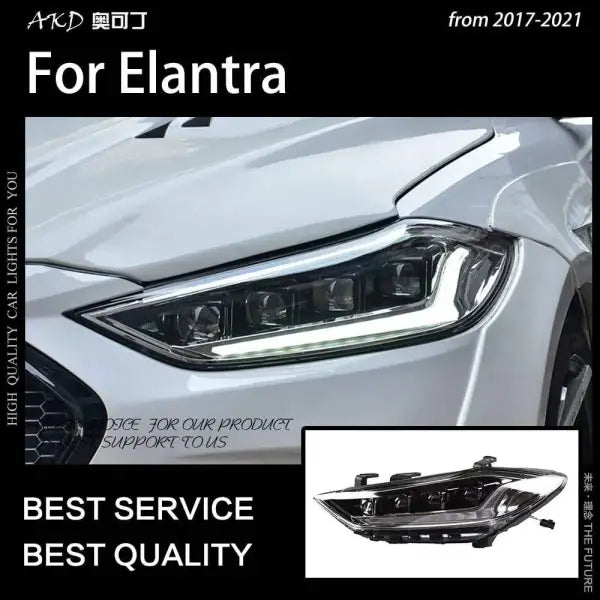 Car Styling Headlights for Elantra LED Headlight 2016-2020