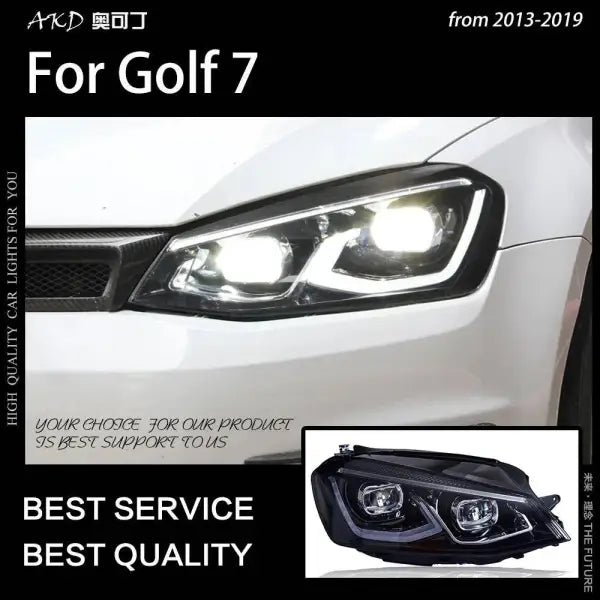 Car Styling Headlights for Golf 7 LED Headlight Animation