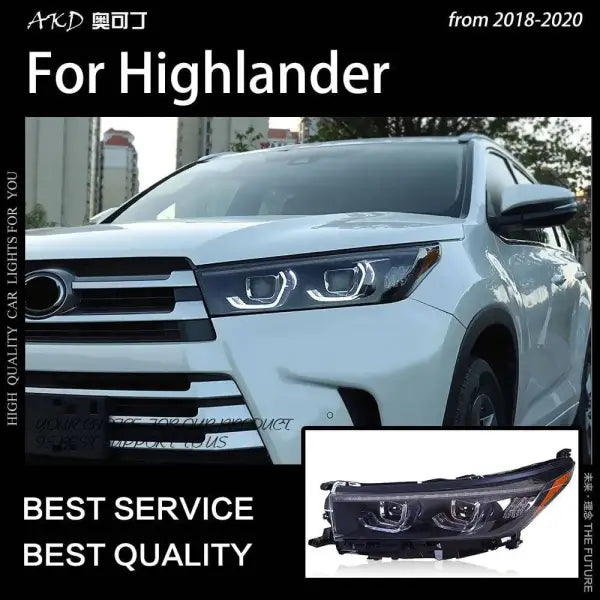 Car Styling Headlights for Highlander LED Headlight