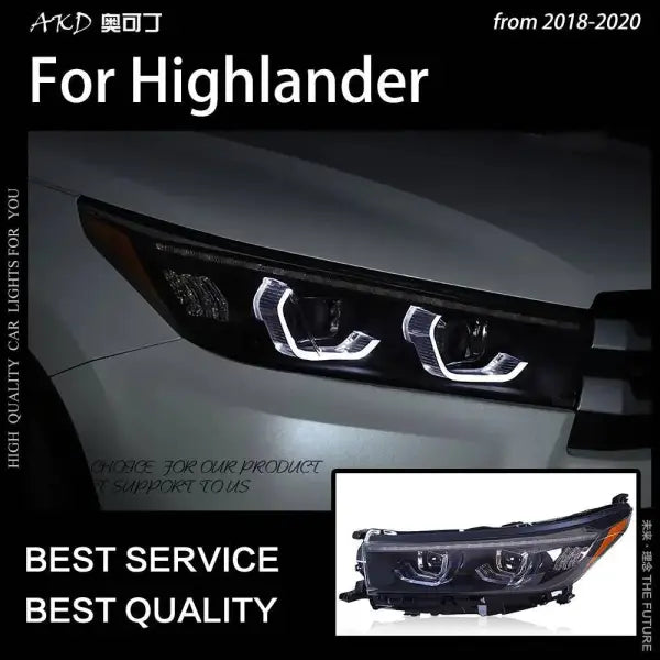 Car Styling Headlights for Highlander LED Headlight