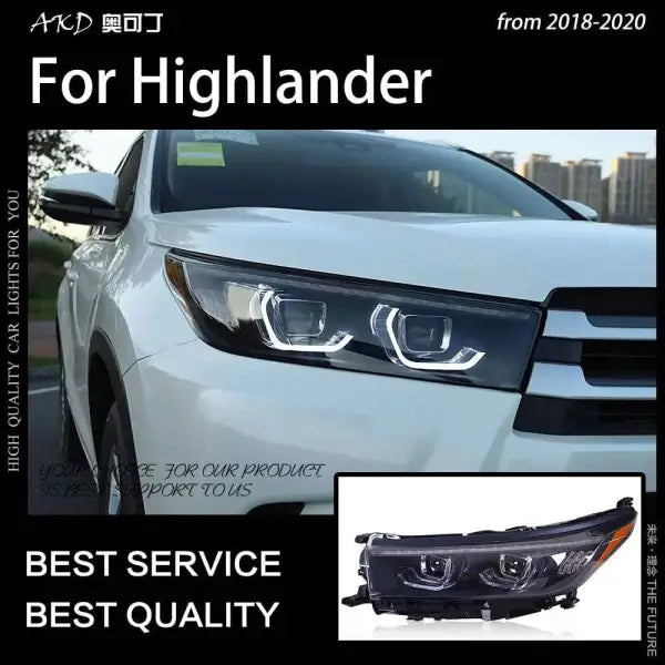 Car Styling Headlights for Highlander LED Headlight