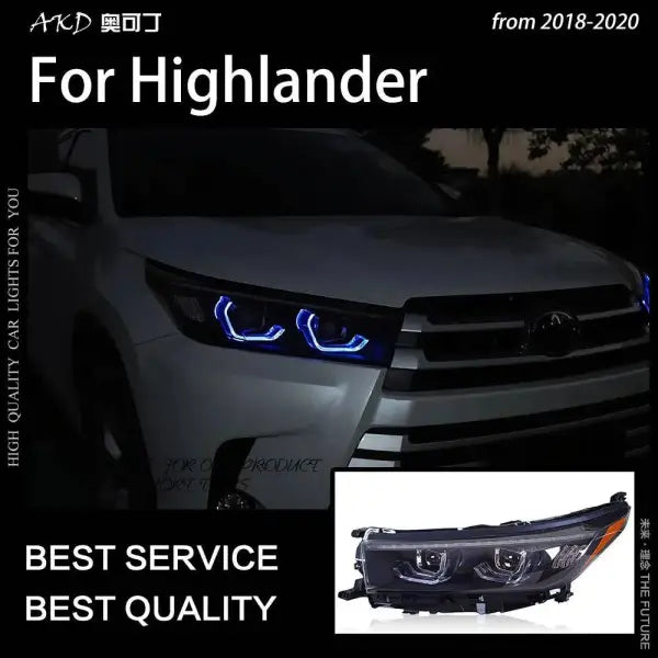 Car Styling Headlights for Highlander LED Headlight