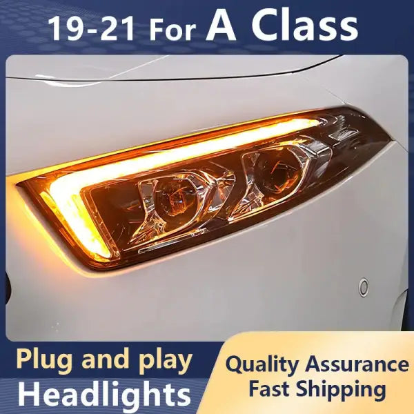 Car Styling Headlights for Mercedes-Benz a Class 2019-2021 A180 A200 W177 All LED DRL Dynamic Turn Signal Head Lamps