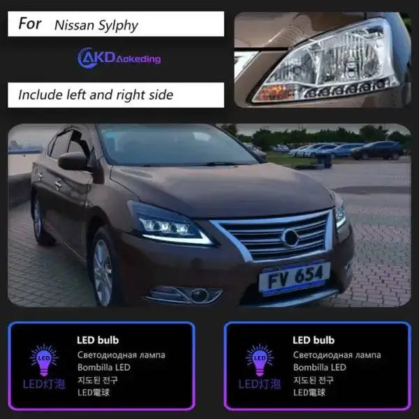 Car Styling Headlights for Nissan Sylphy Sentra LED