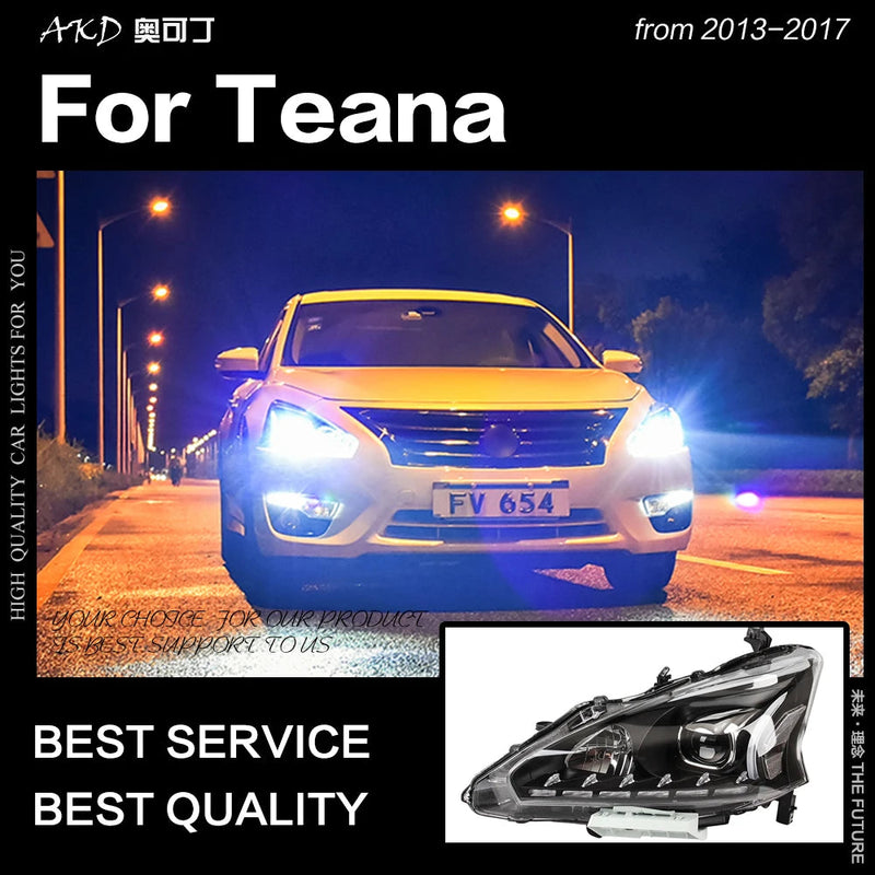 Car Styling Headlights for Nissan Teana Altima LED Headlight 2013-2017 DRL Hid Option Head Lamp Angel Eye Beam