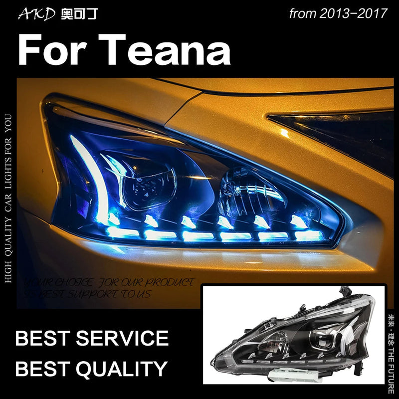 Car Styling Headlights for Nissan Teana Altima LED Headlight 2013-2017 DRL Hid Option Head Lamp Angel Eye Beam