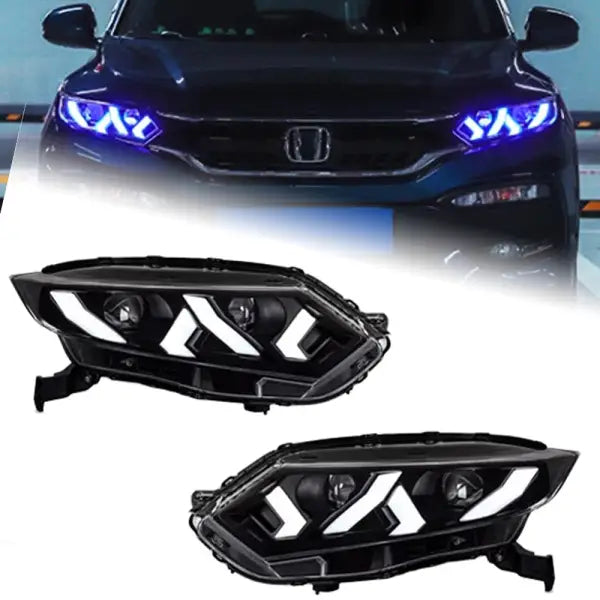 Car Styling for Honda HR-V LED Headlight 2015-2021 Headlights HRV Vezel DRL Turn Signal High Beam Angel Auto Accessories